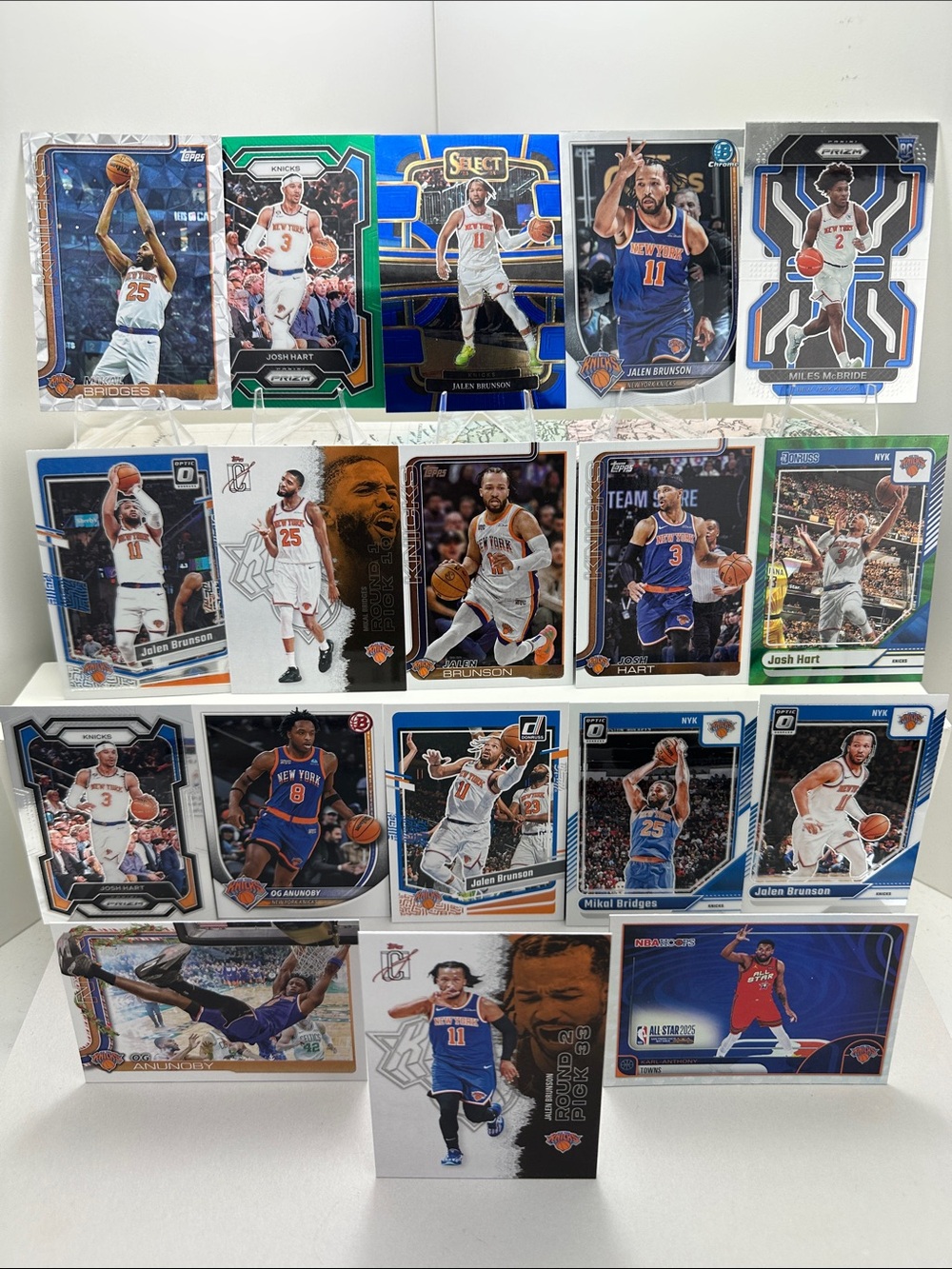 Jalen Brunson Knicks lot of 18 +OG Anunoby/KAT/Josh Hart/Bridges/McBride Rookie